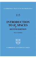 Introduction to Hp Spaces: (Series Number 115 Cambridge Tracts in Mathematics)