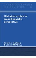 Historical Syntax in Cross-Linguistic Perspective