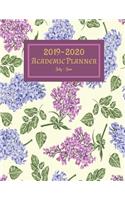 Academic Planner: July-June Weekly And Monthly Calendar Schedule - Purple Blue Hydrangeas