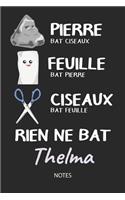 Rien ne bat Thelma - Notes: Noms Personnalisé Carnet de notes / Journal pour les filles et les femmes. Kawaii Pierre Feuille Ciseaux jeu de mots. Fournitures scolaires, premier