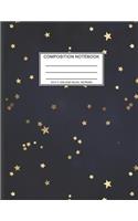 Composition Notebook: Girls' notebooks. 8.5 x 11, College Ruled, 100 pages Notebooks with sophisticated and precious cover the main theme is the gold color