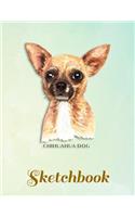 Sketchbook: Chihuahua dog Blank Sketchbook for kids White Paper for Drawing, Doodling or Sketching 8.5 x 11 100 page