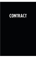 Contract: Blank Lined Notebook Journal With Black Background - Nice Gift Idea