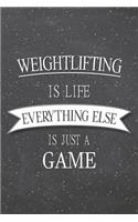 Weightlifting Is Life Everything Else Is Just A Game