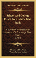 School And College Credit For Outside Bible Study