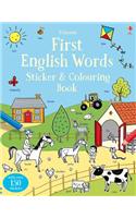 First English Words Sticker and Colouring Book