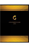 Adjustment Clerk Log (Log Book, Journal - 125 pgs, 8.5 X 11 inches)