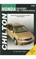 Chilton Total Car Care Honda Odyssey 2001-2010 Repair Manual: Covers U.S. and Canadian Models of Honda Odyssey 2001 Through 2010