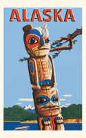 Vintage Journal Travel Poster, Totem Pole: (Pocket Sized - Found Image Press Journals)