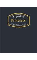 Legendary Professor, 12 Month Planner 2020: A classy black and gold Monthly & Weekly Planner January - December 2020