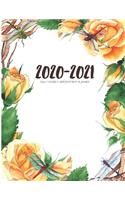 Daily Planner 2020-2021 Watercolor Tea Roses 15 Months Gratitude Hourly Appointment Calendar: Academic Hourly Organizer In 15 Minutes Interval; Monthly & Weekly Journal Diary With Address Book & Password Log; Jan 2020 To Mar 2021 With Julian 