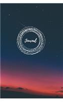 Galaxy Bullet Journal - Landscape at Night Sky - A5 Dot Grid Notebook 6 x 9 inches (15.24 x 22.86 cm) - 120 pages