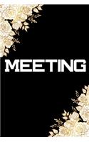 Meeting: Notebook for Meeting event write your notes business job management