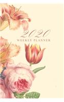 2020 Planner: 2020-2021 Weekly and Monthly Planner for Women - Motivational Quotes - Agenda Schedule - Spring Flower