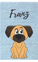 Personalisiertes Notizbuch - Hunde Franz: DIN A5, 120 blanko Seiten