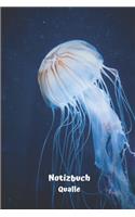 Notizbuch Qualle: Tagebuch, Notizbuch zum selbst Eintragen für Schule, Hobby und Freizeit.