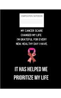 my cancer scare changed my life. Composition Notebook: Composition Cancer Ruled Paper Notebook to write in (8.5'' x 11'') 120 pages