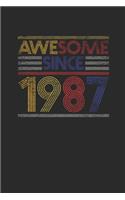 Awesome Since 1987: Graph Paper Journal (6" X 9" - 120 Pages/ 5 Squares per inch) for Birthday Gift Idea for Women And Men