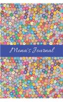 Mona's Journal: Cute Personalized Name Notebook for Girls & Women - Blank Lined Gift Journal/Diary for Writing & Note Taking