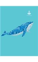 Notebook: Whale cover and Dot pages, Extra large (8.5 x 11) inches, 110 pages, notebooks and journals(1 Whale Notebook,)