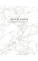 2019 Planner Weekly and Monthly: Large 52 Week Planner with To-Do List (Marble Cover Volume 5)