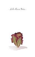 Lollo Rosso Notes: 6x9 Unruled Blank Notebook - Watercolor Texture Healthy Vegetable Food Spice Illustration Cover. Matte Softcover and White Interior Papers.