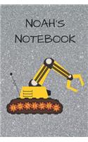 Noah's Notebook: Funny Digger Writing 120 Pages Notebook Journal - Small Lined (6 X 9 )