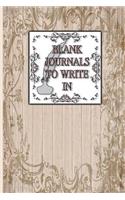 Blank Journals To Write In