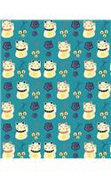 Journal Notebook Chinese Waving Cats Pattern 4