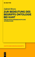 Zur Bedeutung Des Begriffs Ontologie Bei Kant