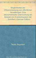 Moglichkeiten Der Effizienzmessung Von Offentlichen Verwaltungen