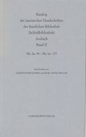 Katalog Der Lateinischen Handschriften Der Staatlichen Bibliothek (Schlossbibliothek) Ansbach
