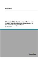 Wissenschaftliche Positionen zum Thema von Triggern und Parametern im Spracherwerb in der Generativen Syntaxtheorie