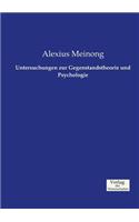Untersuchungen zur Gegenstandstheorie und Psychologie: (German)