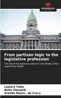 From partisan logic to the legislative profession