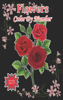 Flowers Color By Number For Kids Ages 8-12