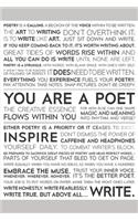 Poet's Word Notebook For Poems, Prose & Lyrics - The Poetry Manifesto - Blank Lined Journal: Poetry Journal Prompts & Inspiration for Poetry and Cure for Writer's Block