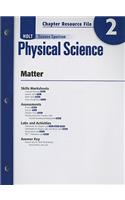 Holt Science Spectrum Physical Science Chapter 2 Resource File: Matter