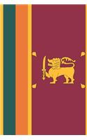 Sri Lanka Flag Notebook - Sri Lankan Flag Book - Sri Lanka Travel Journal: Medium College-Ruled Journey Diary, 110 page, Lined, 6x9 (15.2 x 22.9 cm)