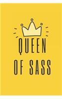 Queen of Sass - Notebook: 6 x 9 SKETCH AND WRITE Notebook. Ideal gift for daughter, niece, best friend, colleague