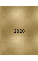 Shimmering Gold Texture: 2020 Schedule Planner and Organizer / Weekly Calendar