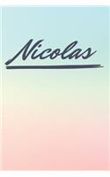 Nicolas: Personalized Nicolas Journal / Birthday Gift / Greeting Card / Diary Name Gift Alternative