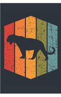 Retro Jaguar Notebook - Gift for Jaguar Lovers - Vintage Jaguar Journal - Jaguar Diary for Boys and Girls