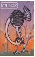 Notebook: Cute Ostrich Composition Notebook/Journal for Adult/Children to Writing (8x10 Inch.) College Ruled Lined Paper 120 Blank Pages (PURPLE&ORANGE&GREEN&
