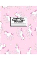 Handwriting Practice Paper Workbook