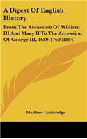 A Digest Of English History