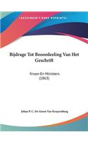 Bijdrage Tot Beoordeeling Van Het Geschrift