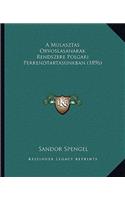 A Mulasztas Orvoslasanakak Rendszere Polgari Perrendtartasunkban (1896): (Hungarian)