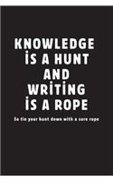 KNOWLEDGE IS A HUNT AND WRITING IS A ROPE 