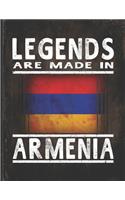 Legends Are Made In Armenia: Customized Gift for Armenian Coworker Undated Planner Daily Weekly Monthly Calendar Organizer Journal